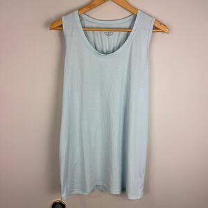 Athleta Women's Tank Top Large Blue Drishti Sleeveless Yoga Lightweight